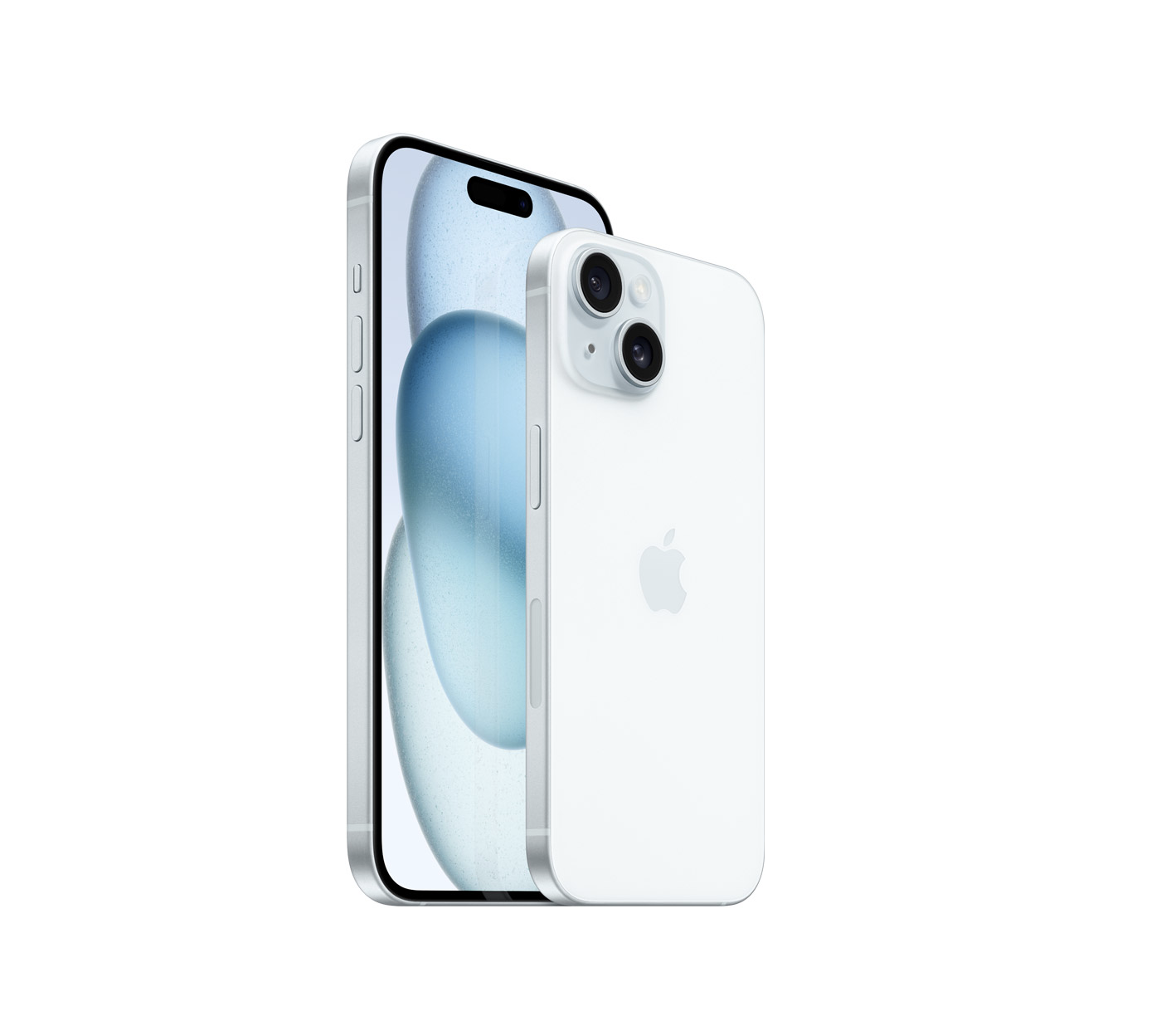 Hai phiên bản iPhone 15 Blue với cùng một màu sắc, cùng một điểm chung- rất thu hút.